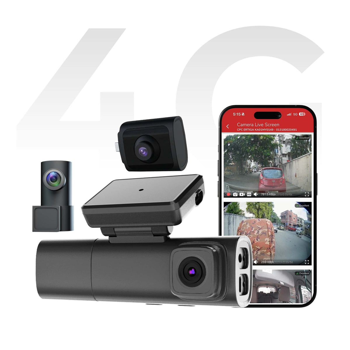 Fleettrack DR01 4G Dashcam | Supports Up to 3 Cameras (Rear Optional)