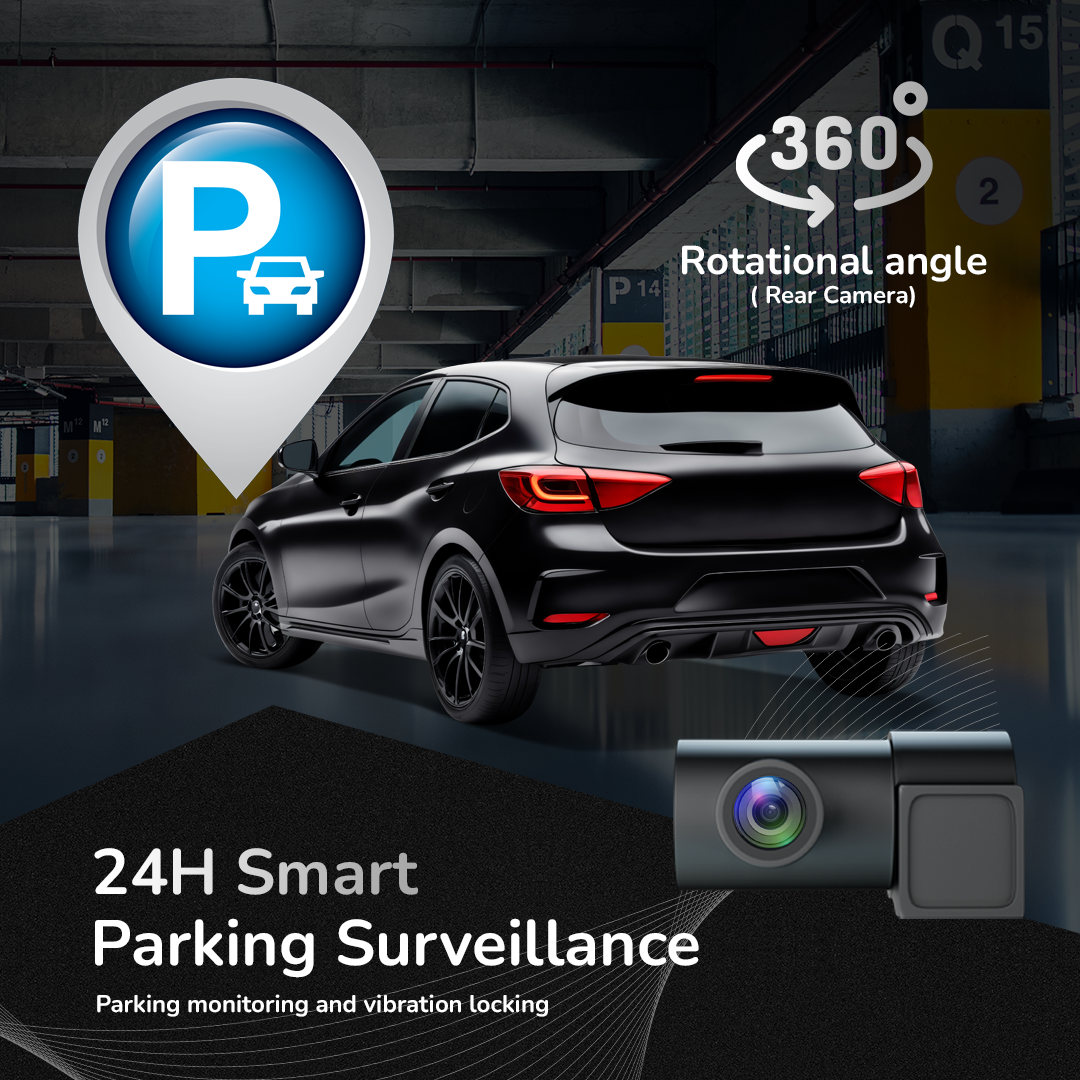 Fleettrack 4K Dual Channel Dashcam | Built-in GPS | Front & Rear Recording | 3.2" IPS Display | WiFi | Night Vision