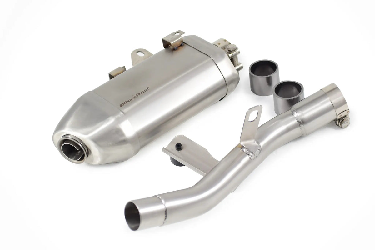RE Guerilla 450 - Brushed Steel Finish (Matte) PoweRage Performance Slip on Exhaust