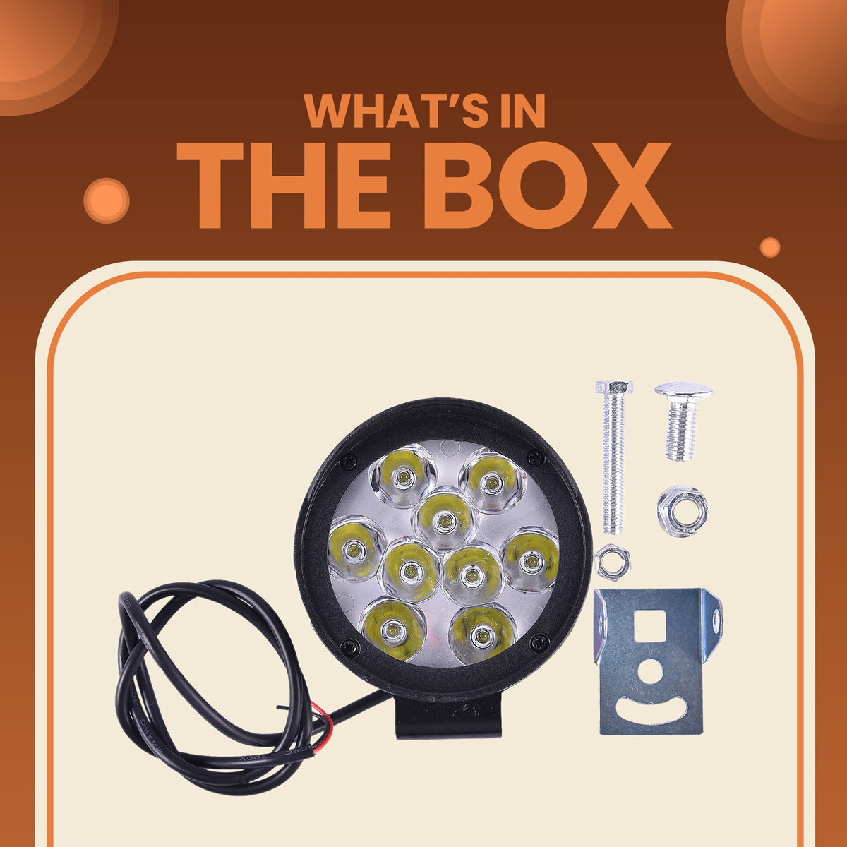 LGP 9 LED Cap Fog Lamp for Bike | Compact Waterproof Auxiliary Light | Universal Fit for All Motorcycles & Scooters