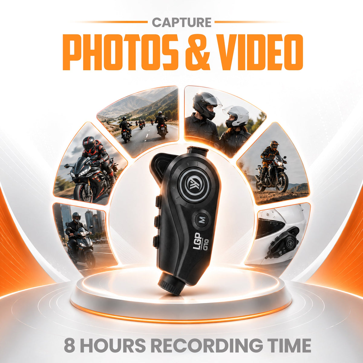 LGP G10 Bluetooth Camera Helmet Headset | 2K Action Camera