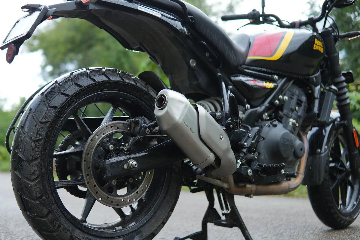 RE Guerilla 450 - Brushed Steel Finish (Matte) PoweRage Performance Slip on Exhaust