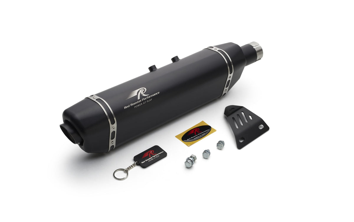 Vertex Exhaust for Royal Enfield Scram 411 - Black Finish