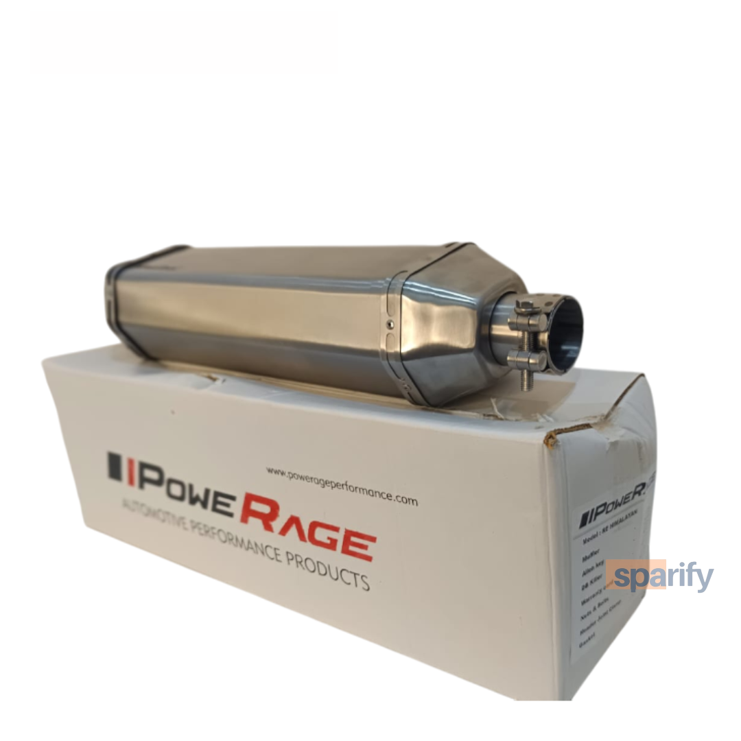RE Himalayan 411 Brushed Steel Finish (Matte) PoweRage Performance Slip on Exhaust