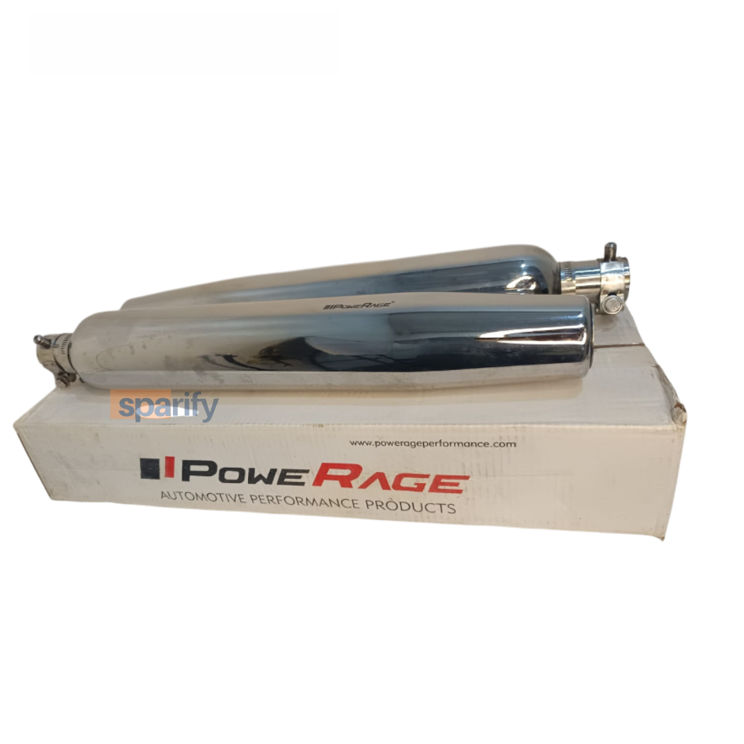 RE Super Meteor 650 - Polish Finish PoweRage Performance Slip on Exhaust