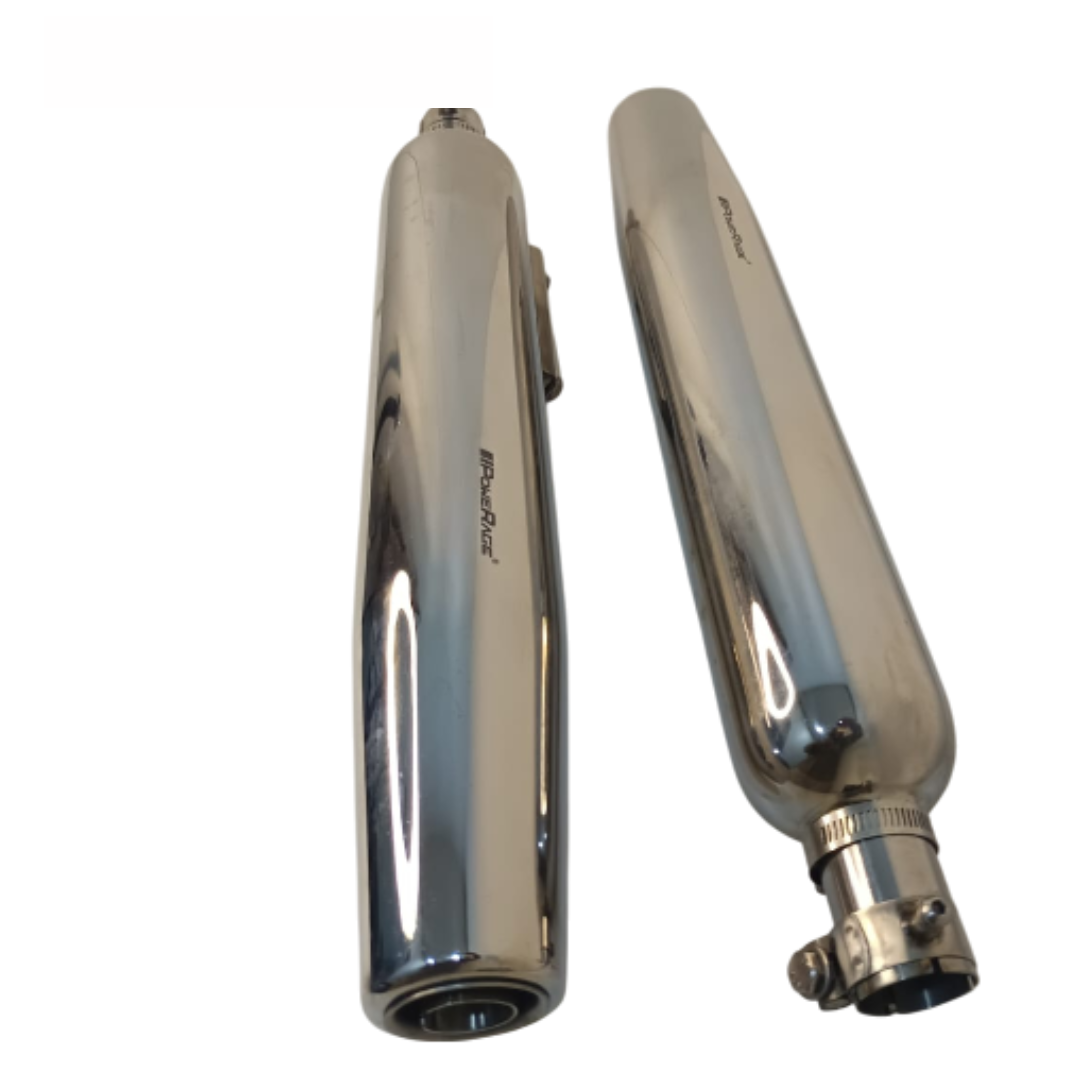 RE Super Meteor 650 - Polish Finish PoweRage Performance Slip on Exhaust