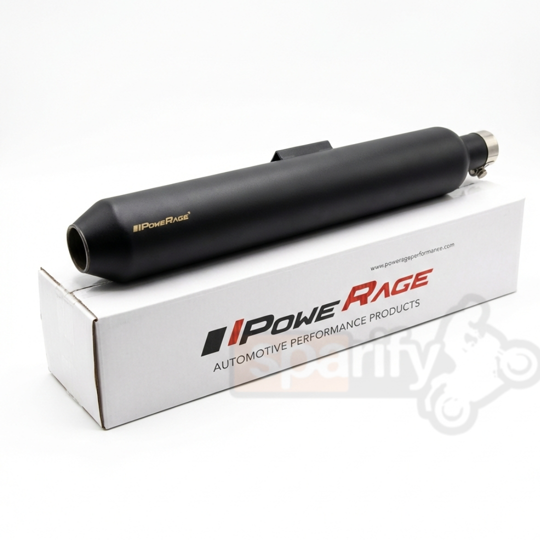 Royal Enfield Classic 350 / 500 Black Matte Finish (Short Type) Powerage Performance Exhaust