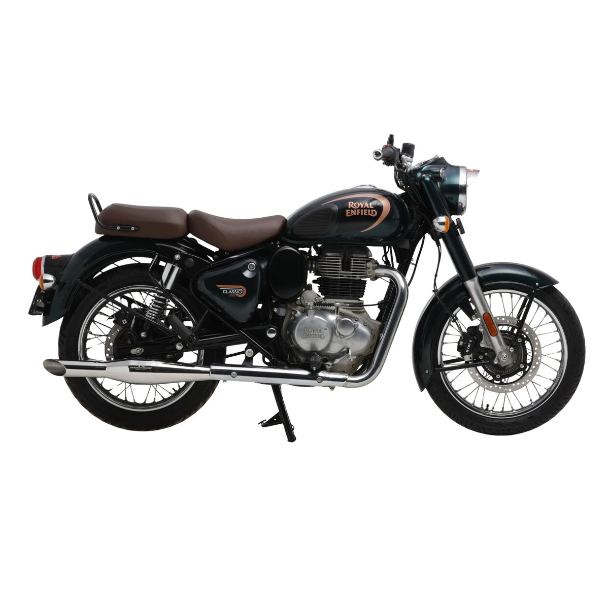Rumbler Ace Exhaust for Royal Enfield Classic Reborn 350 - Polish Finish