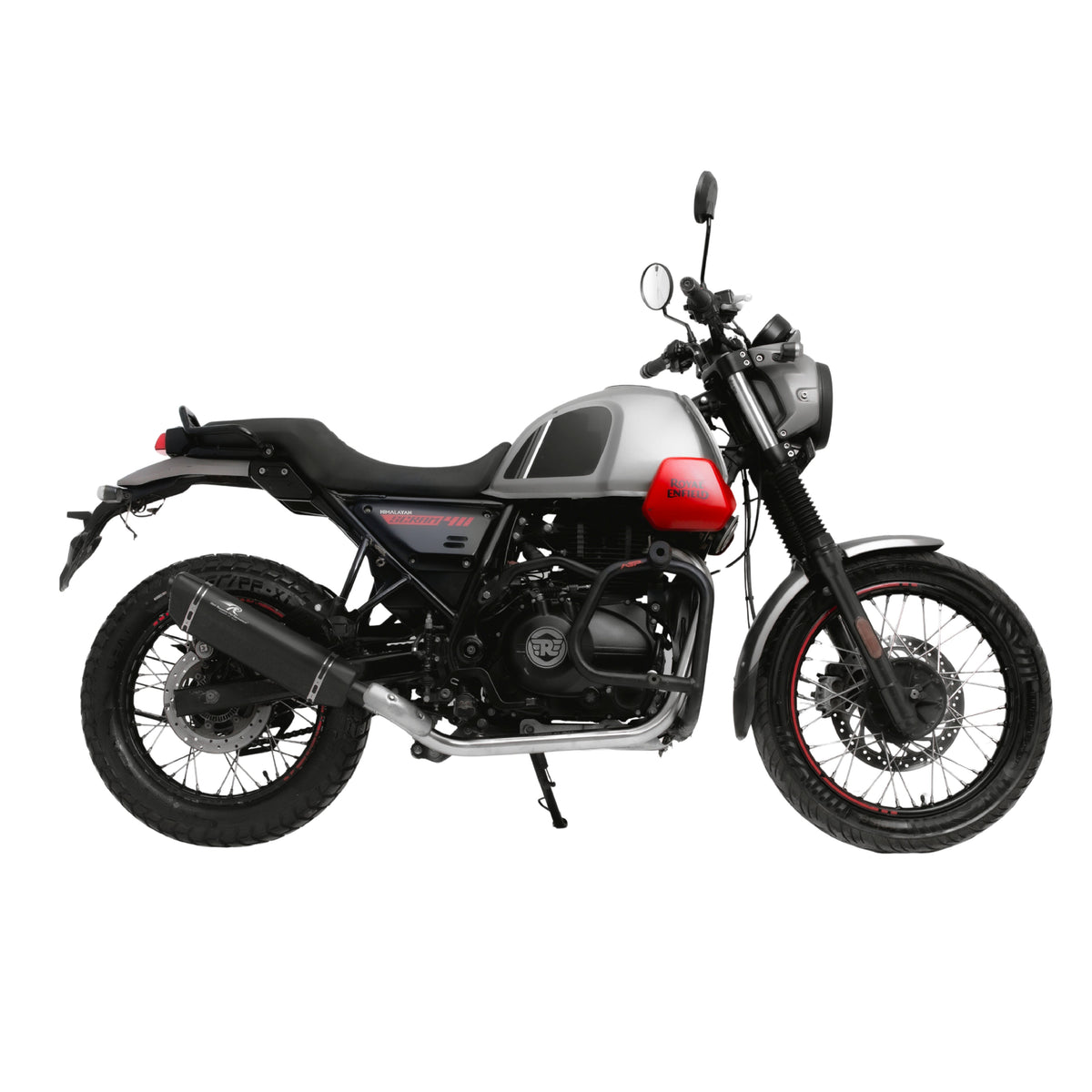 Vertex Exhaust for Royal Enfield Scram 440 - Black Finish