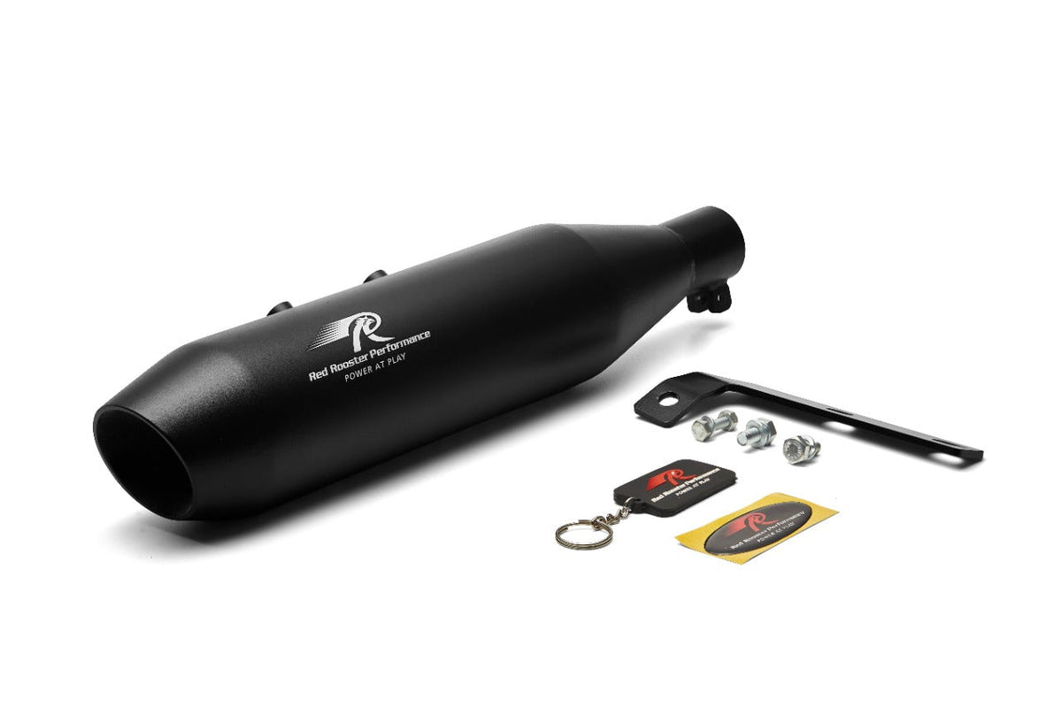 Rumbler Max Exhaust for Royal Enfield Hunter 350 - Black Finish