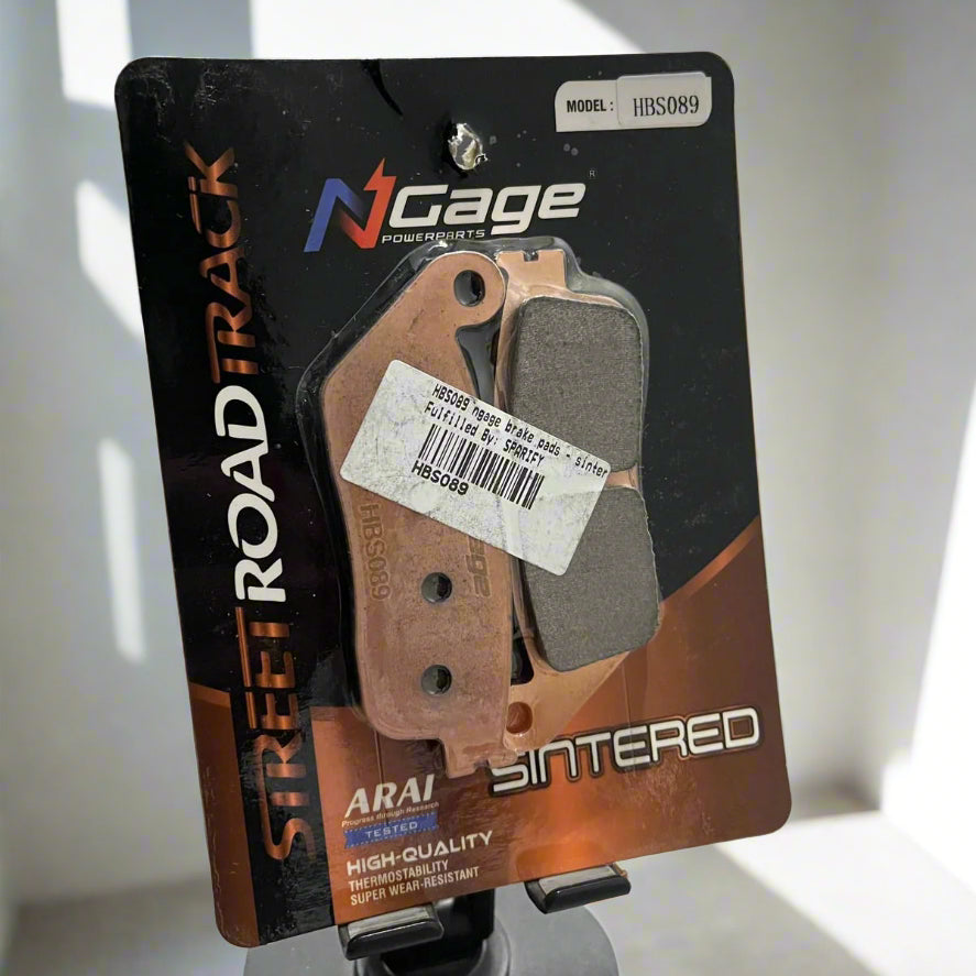 COMBO - HNESS 350 / 350RS / CB350 | front and rear sintered brake pads | NGAGE POWERPARTS - ARAI Certified for Extreme Performance