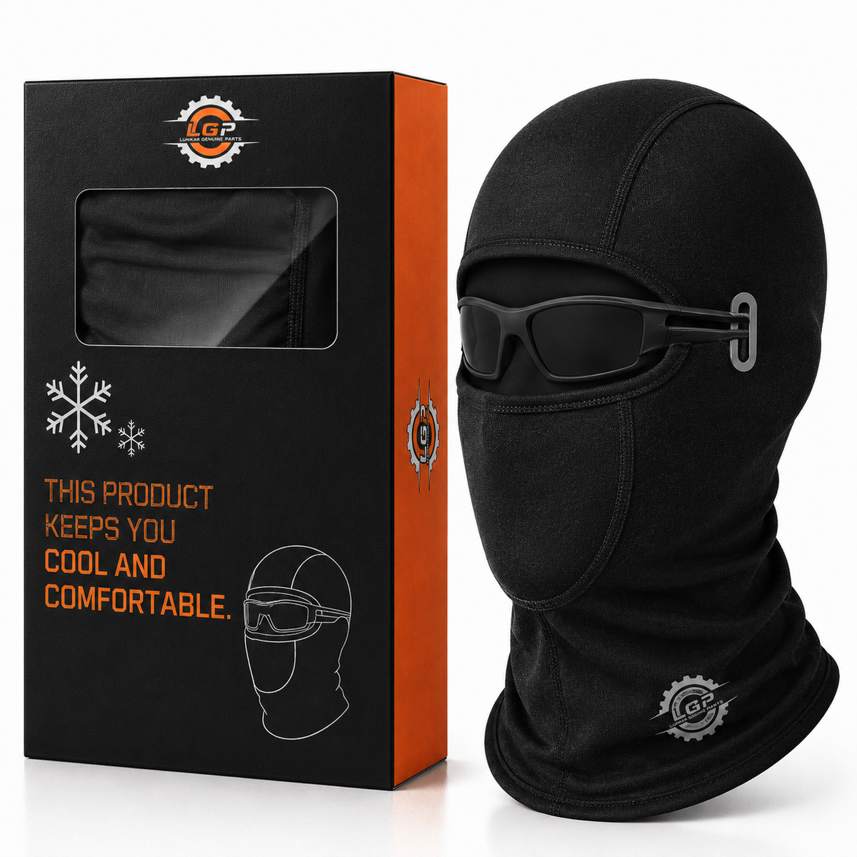 LGP PREMIUM BALACLAVA WITH SLOT FOR EYEGLASS, FEATURES A BREATHING, ICE SHRED INSULATION