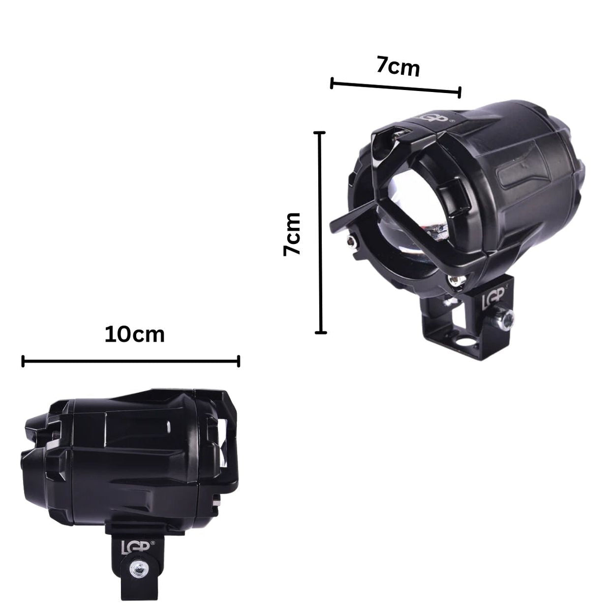 LGP DK350 LED Fog Lamp for Bike (Pair)| Wireless Switch & Full Wiring Kit Included | High Power Spotlight with Clamp Mount