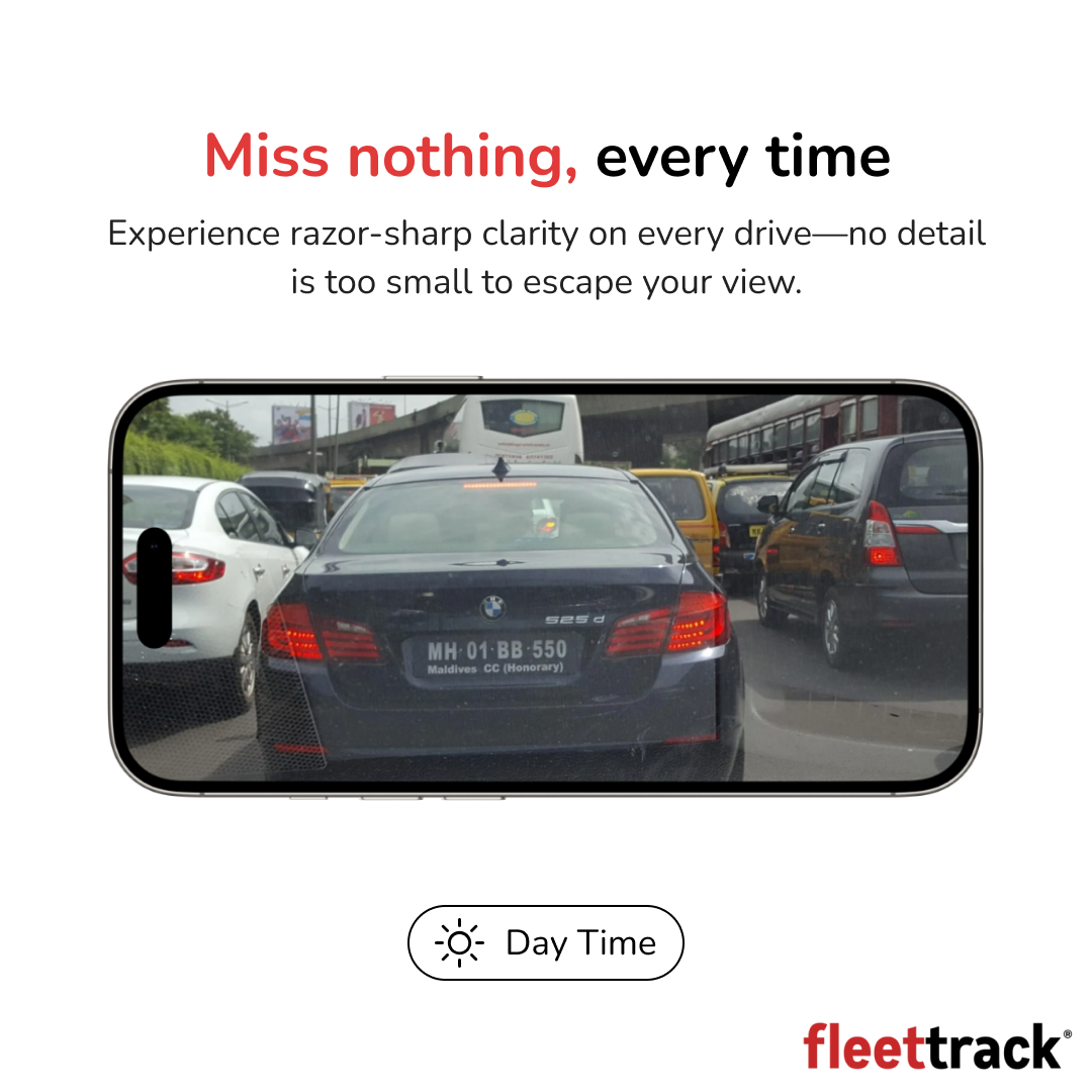 Fleettrack Real 2K WiFi Dashcam | HDR Recording | Voice Control | Night Vision | App Connectivity | Supports 128GB