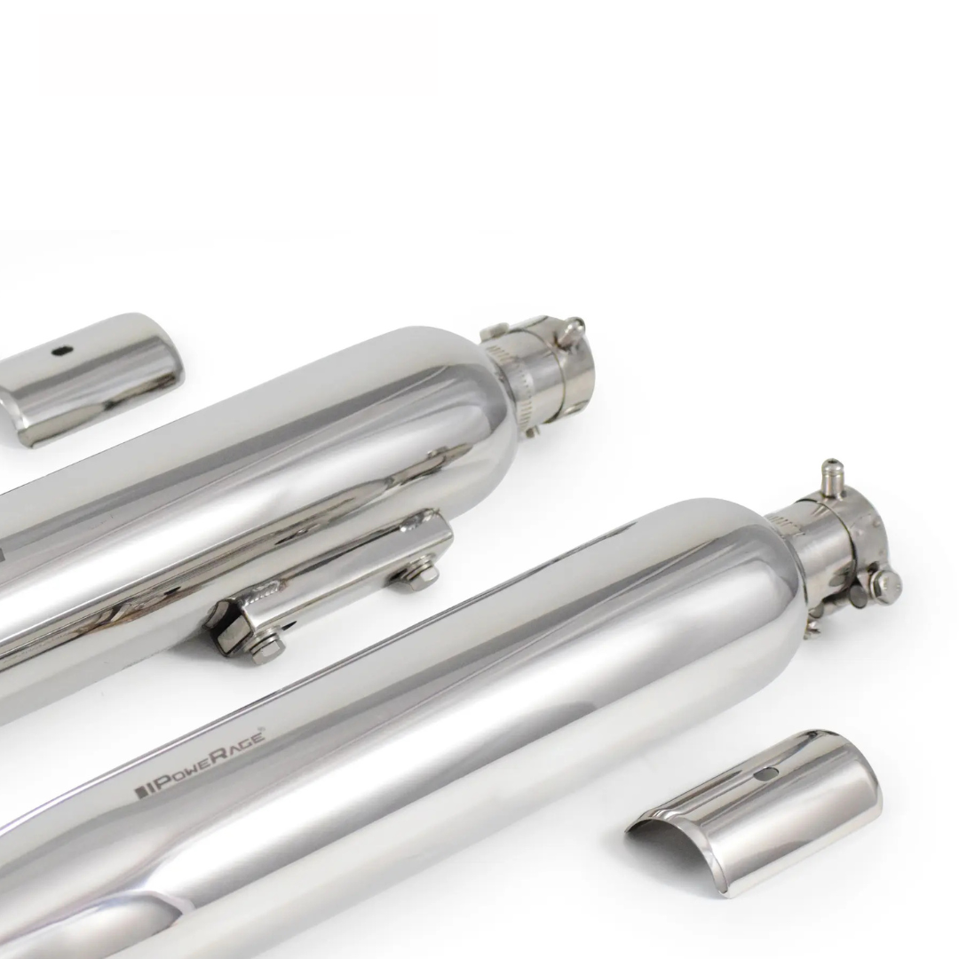 RE Super Meteor 650 - Polish Finish PoweRage Performance Slip on Exhaust