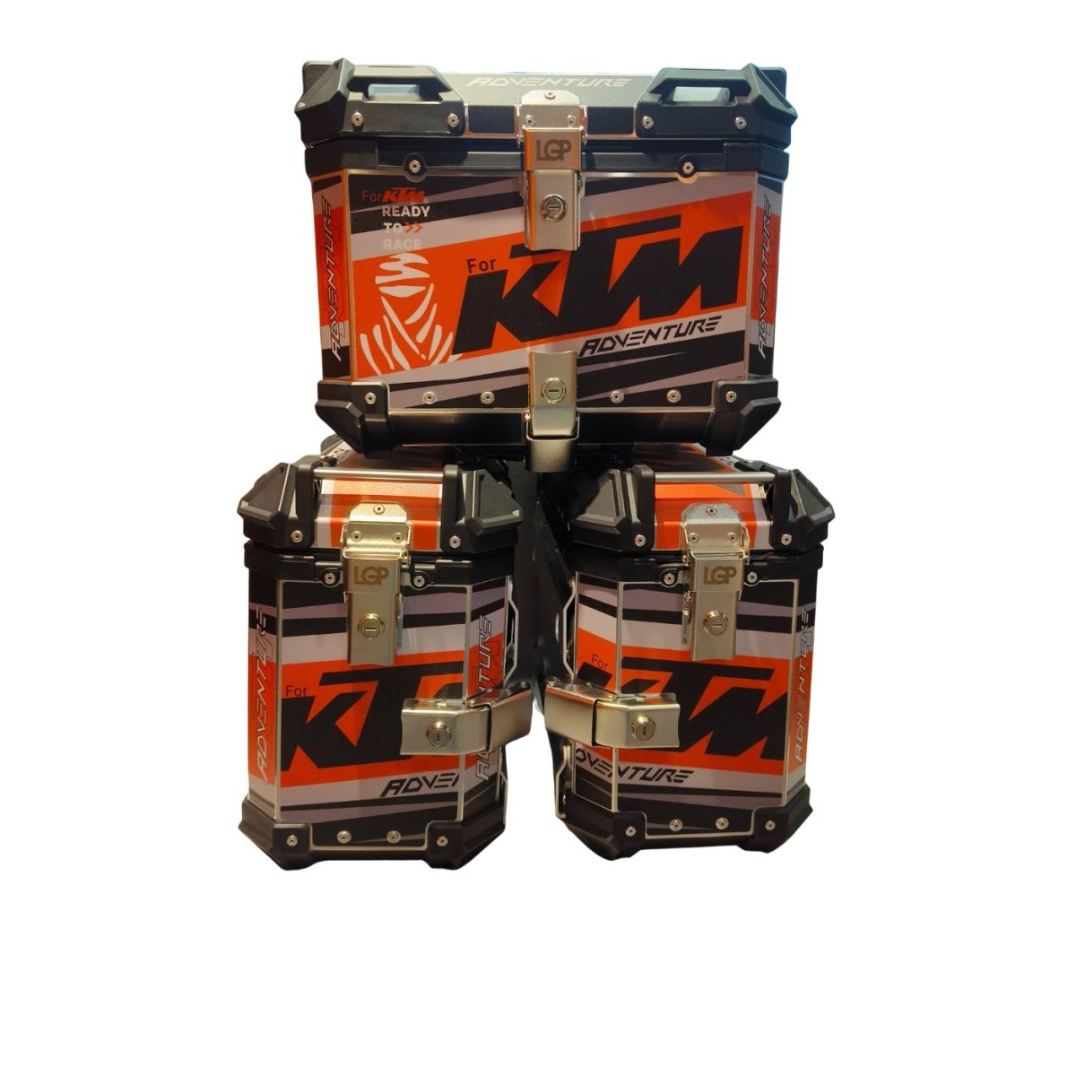 KTM Explorer Side Panniers & Top Box Aluminium 45L/38L/38L - LGP India