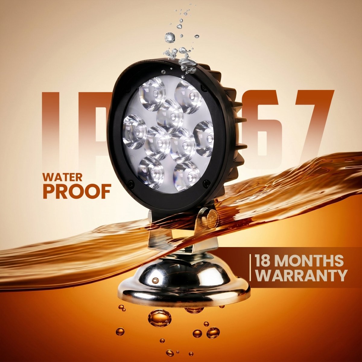 LGP 9 LED Cap Fog Lamp for Bike | Compact Waterproof Auxiliary Light | Universal Fit for All Motorcycles & Scooters - LGP India