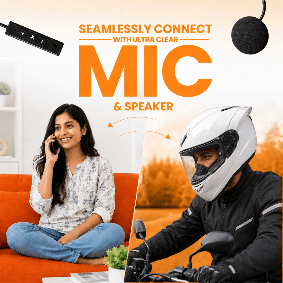 LGP BLUETOOTH BT-8 WIRELESS HELMET HEADSET FOR CALLING AND MUSIC WITH MIC - LGP India