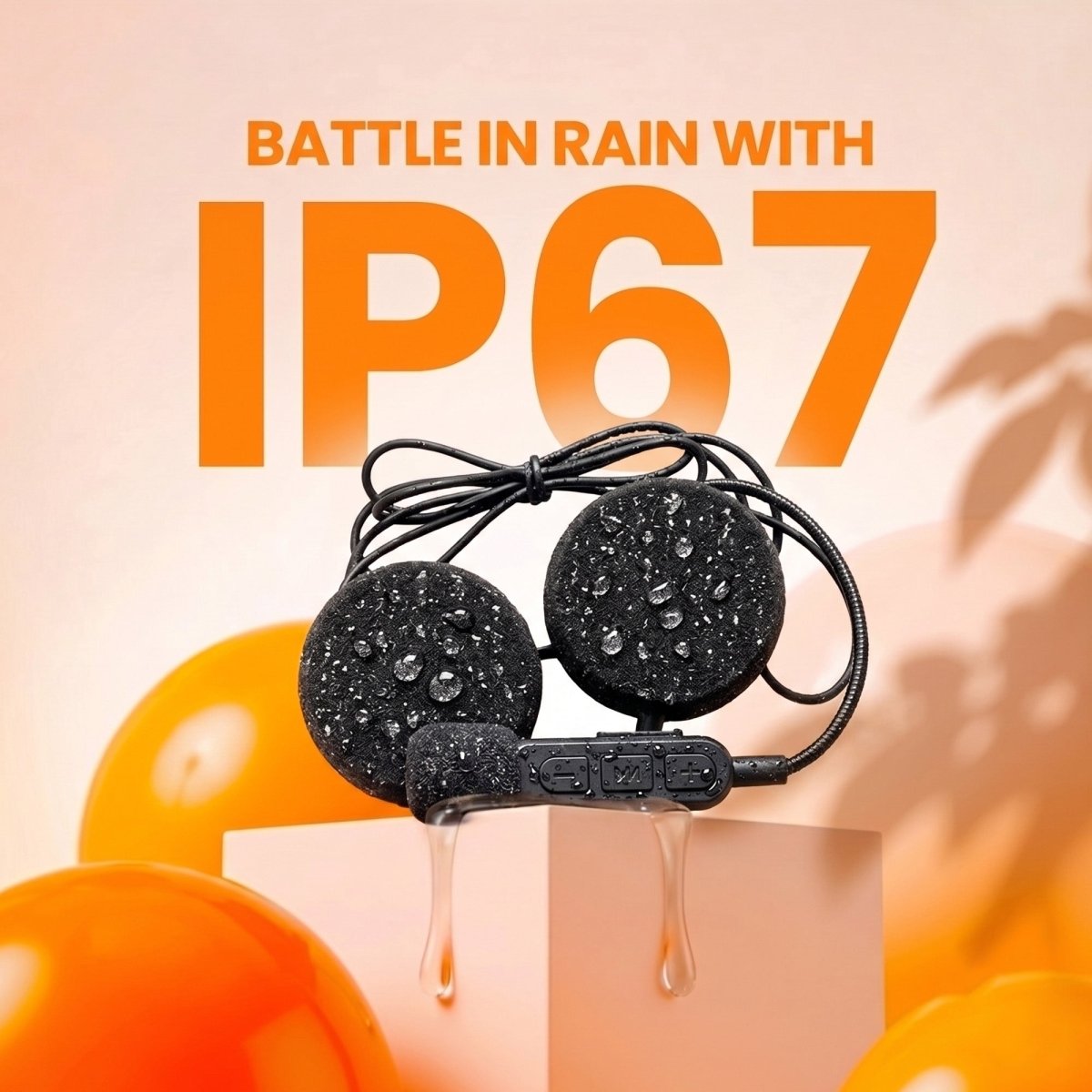 LGP BT30 Bluetooth Helmet Headset IP67 Waterproof | Wireless Bike Helmet Speakers with Mic, Music & Call Control - LGP India