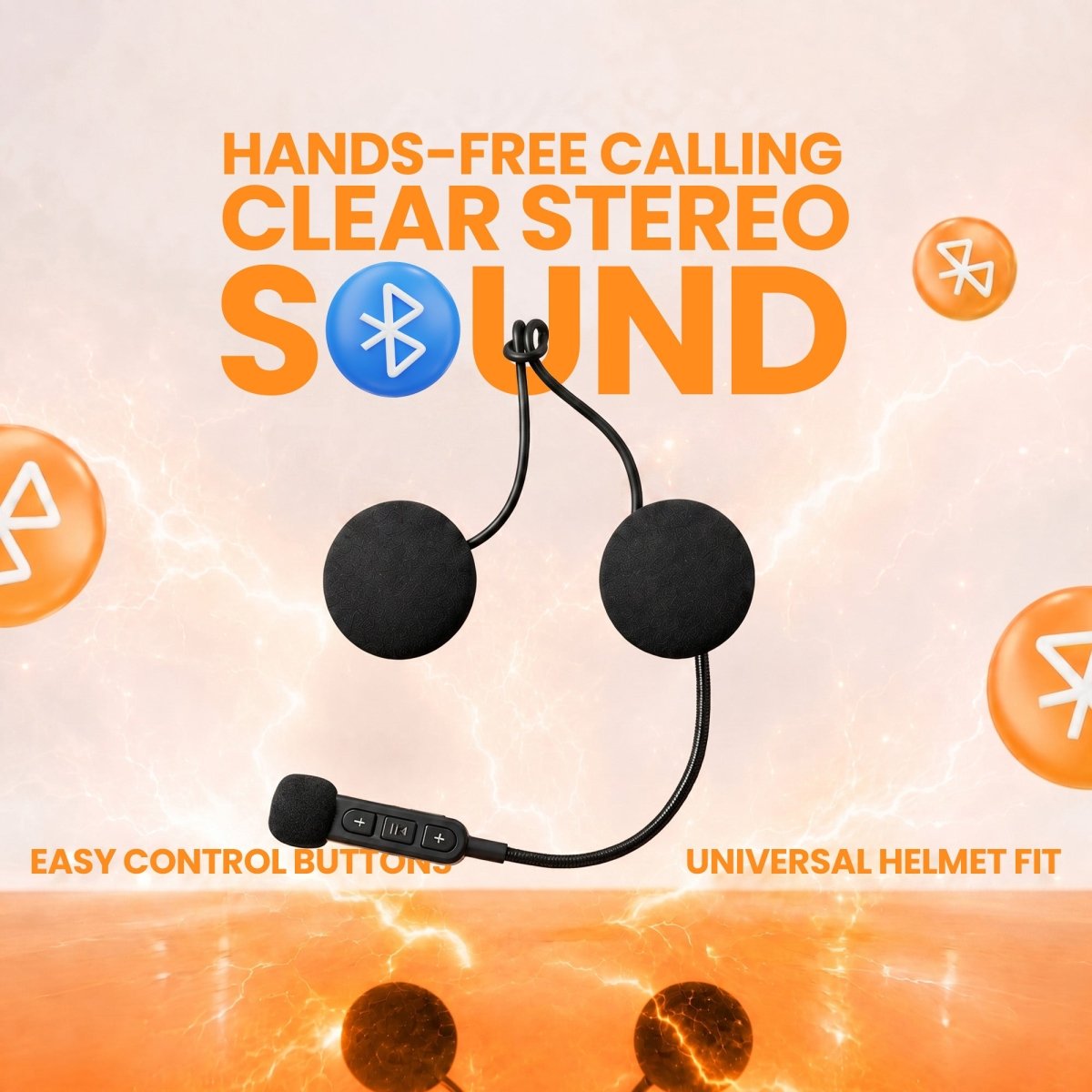 LGP BT30 Bluetooth Helmet Headset IP67 Waterproof | Wireless Bike Helmet Speakers with Mic, Music & Call Control - LGP India