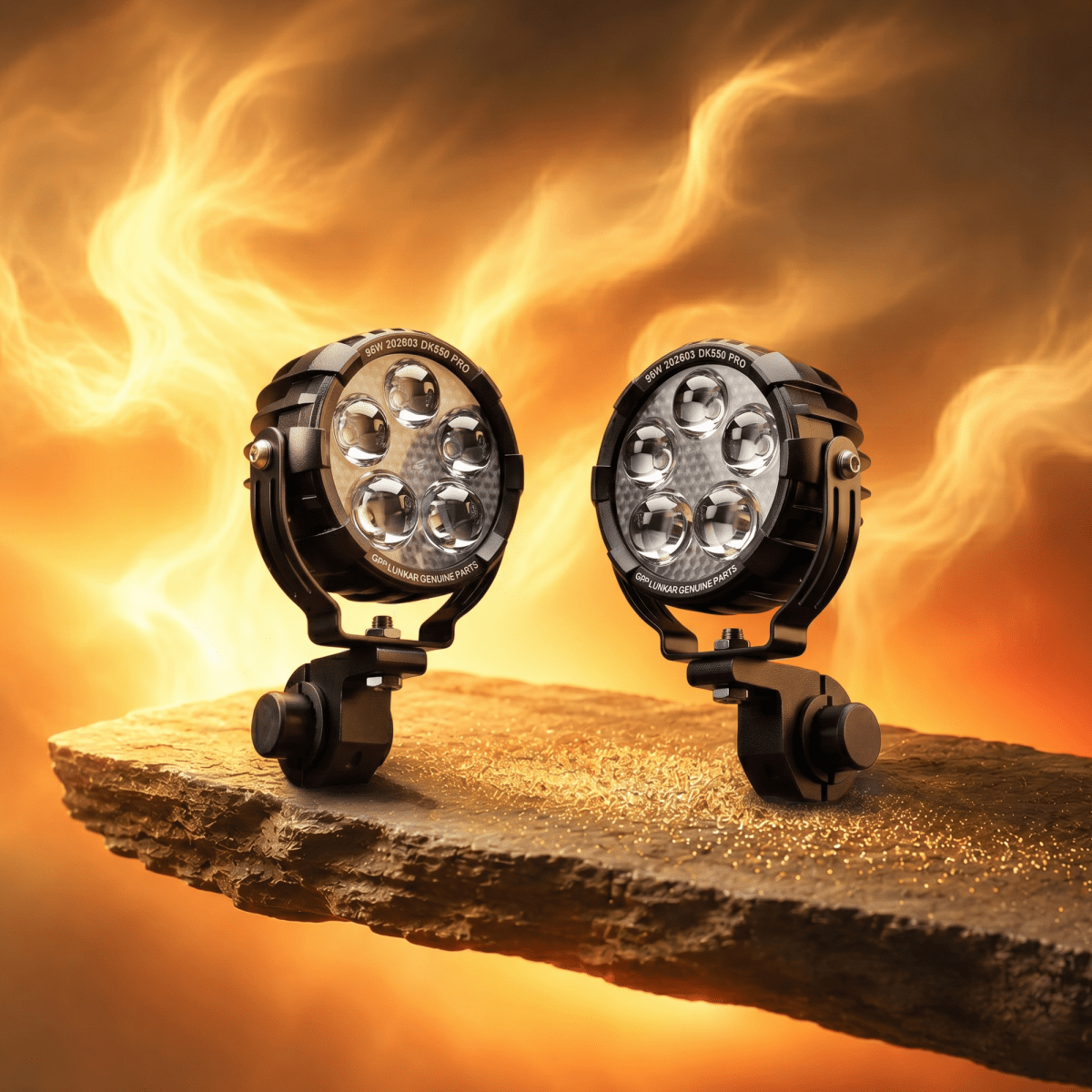 LGP DK-550 Pro 90W LED Spotlight for Bike & Car (Pair) | IP67 Waterproof High Power Auxiliary Fog Light | Universal Driving Lamp - LGP India