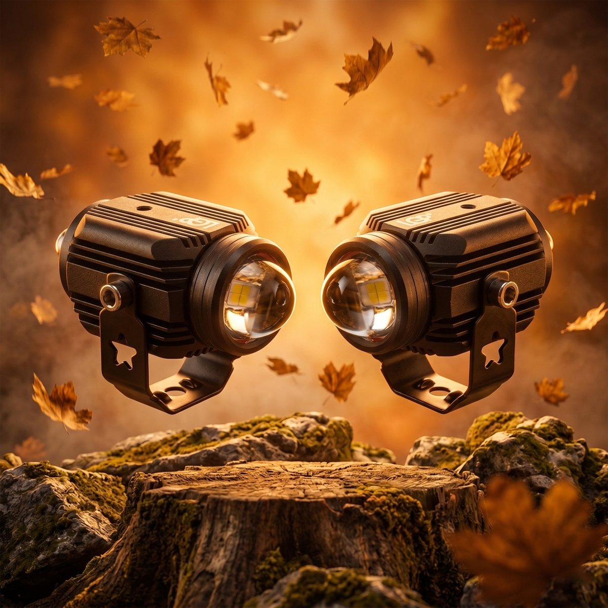 LGP DK16 LED Fog Lamp for Bike (Pair) | Wireless Harness Switch & Mounting Clamps Included | High Power, Universal Motorcycle Fit - LGP India