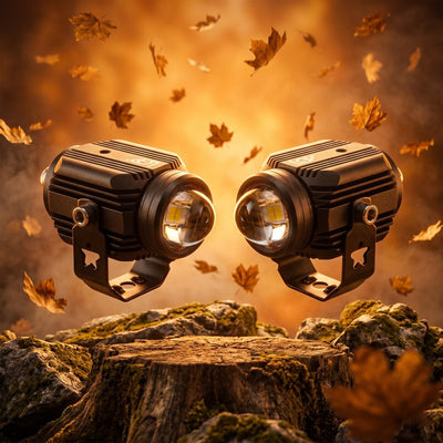 LGP DK16 LED Fog Lamp for Bike (Pair) | Wireless Harness Switch & Mounting Clamps Included | High Power, Universal Motorcycle Fit - LGP India