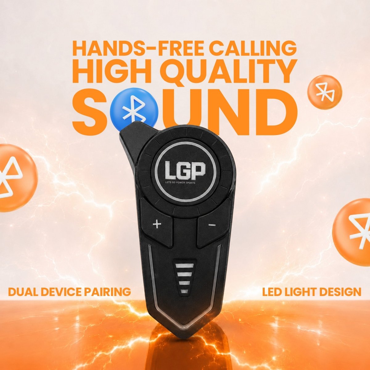 LGP F20 Bluetooth Helmet Headset | Wireless Bike Helmet Speakers with Mic, Music & Call Control | Universal Fit - LGP India