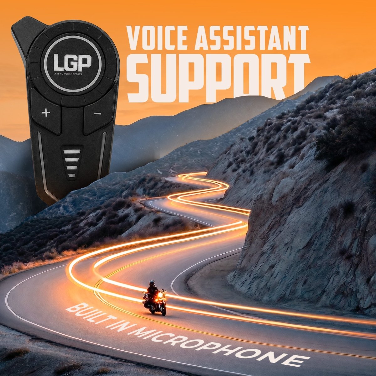 LGP F20 Bluetooth Helmet Headset | Wireless Bike Helmet Speakers with Mic, Music & Call Control | Universal Fit - LGP India