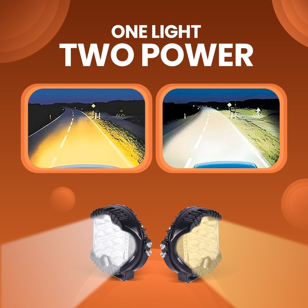 LGP Little Monster White LED Fog Lamp for Bike | Compact Spotlight Auxiliary Light | Waterproof, Universal Motorcycle & Scooter Fit - LGP India