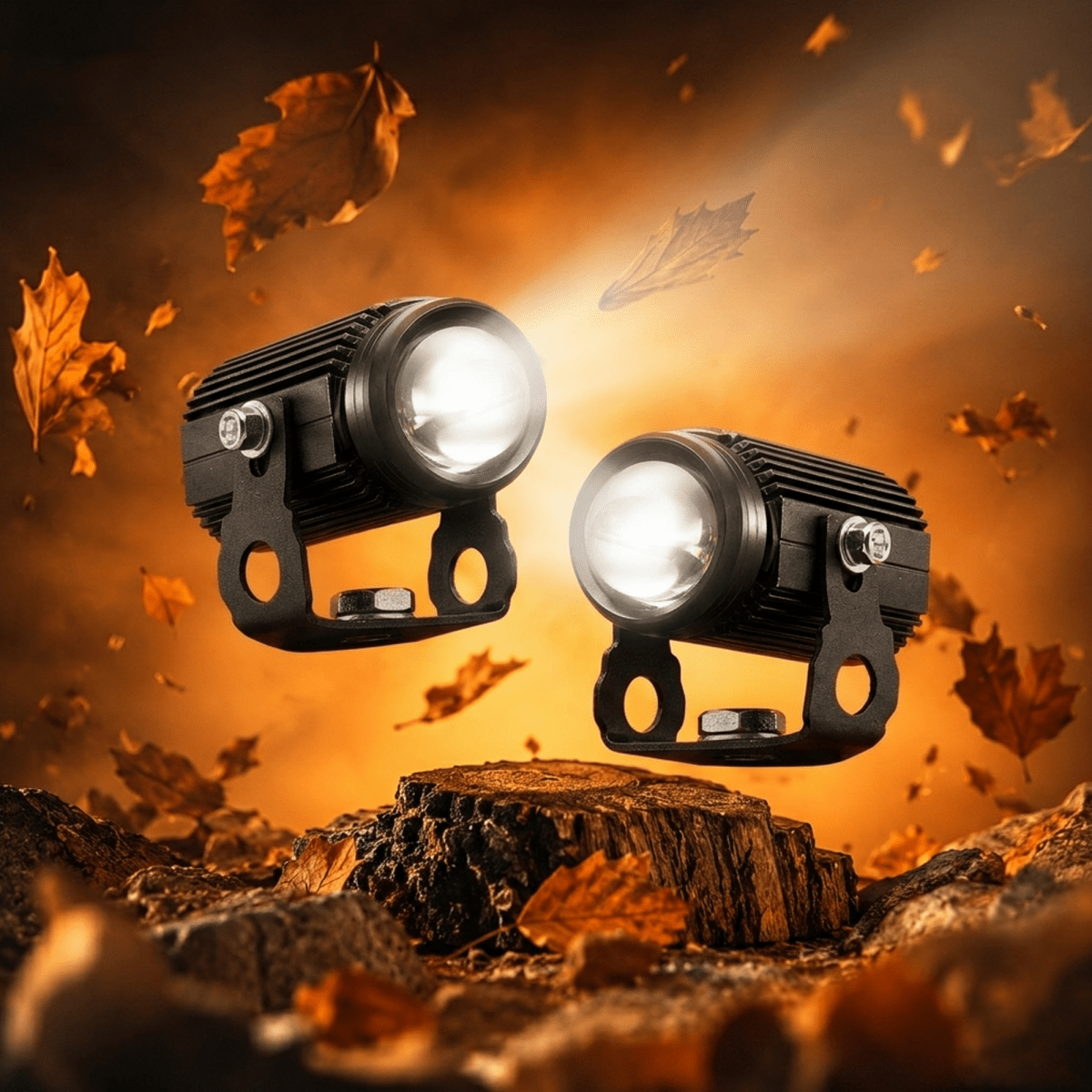 LGP Mini Driving LED Fog Lamp for Bike (Pair) | High Brightness Waterproof Auxiliary Light | Universal Fit for All Motorcycles - LGP India