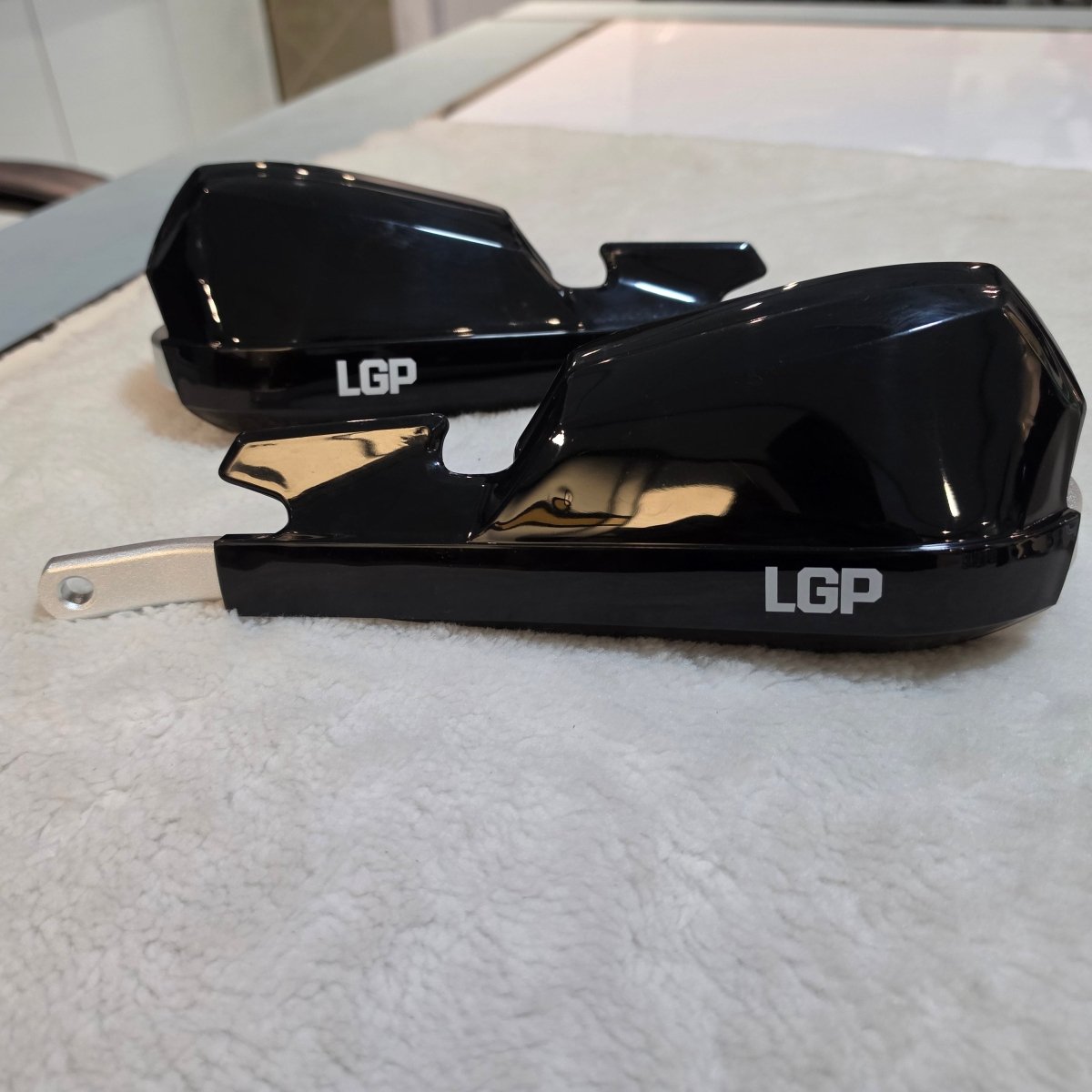 LGP Onyx Universal Motorcycle Hand Protector With Aluminium Mounts – Black - LGP India