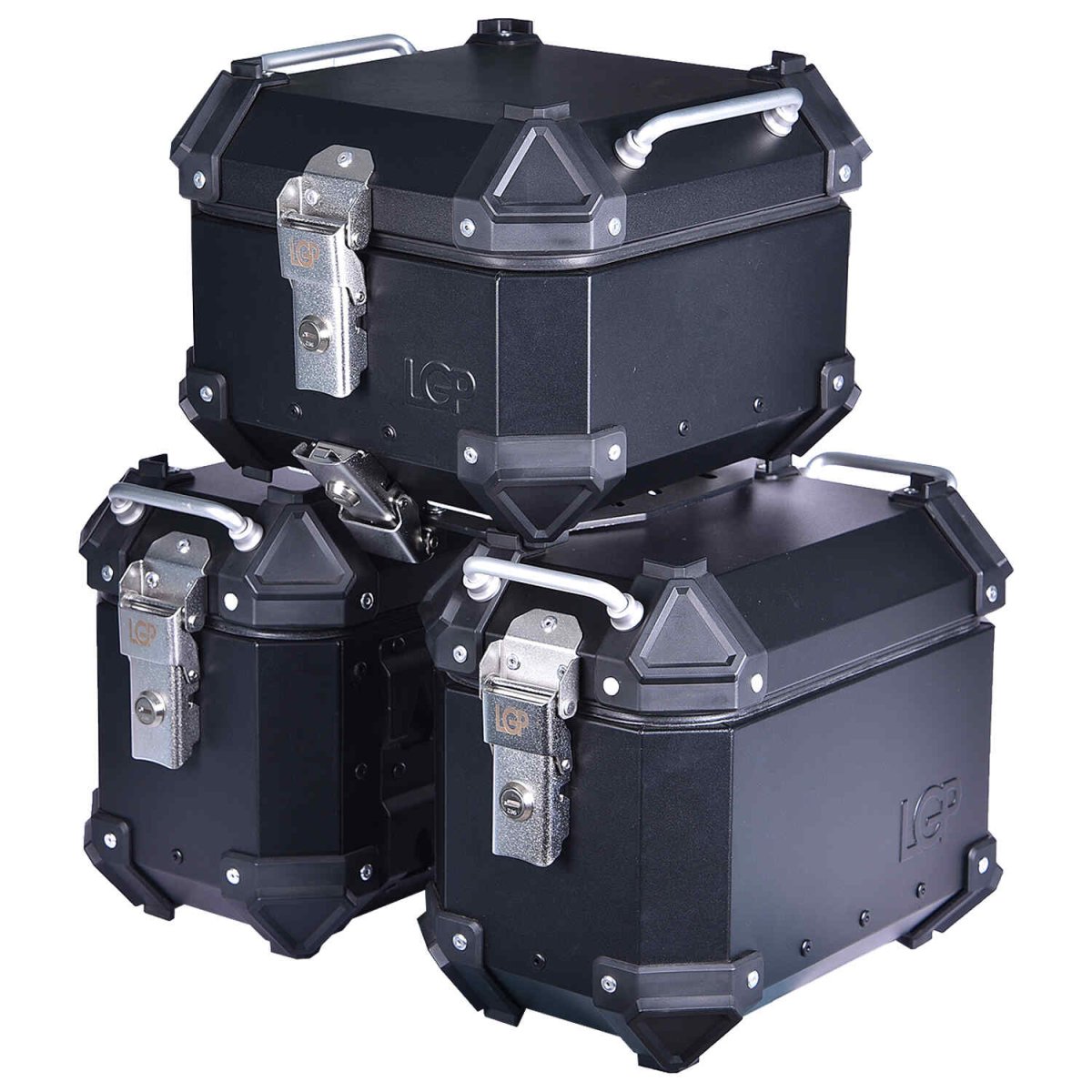 LGP PANNIER SET OF 3 16+16+18 BLACK PLANE - LGP India