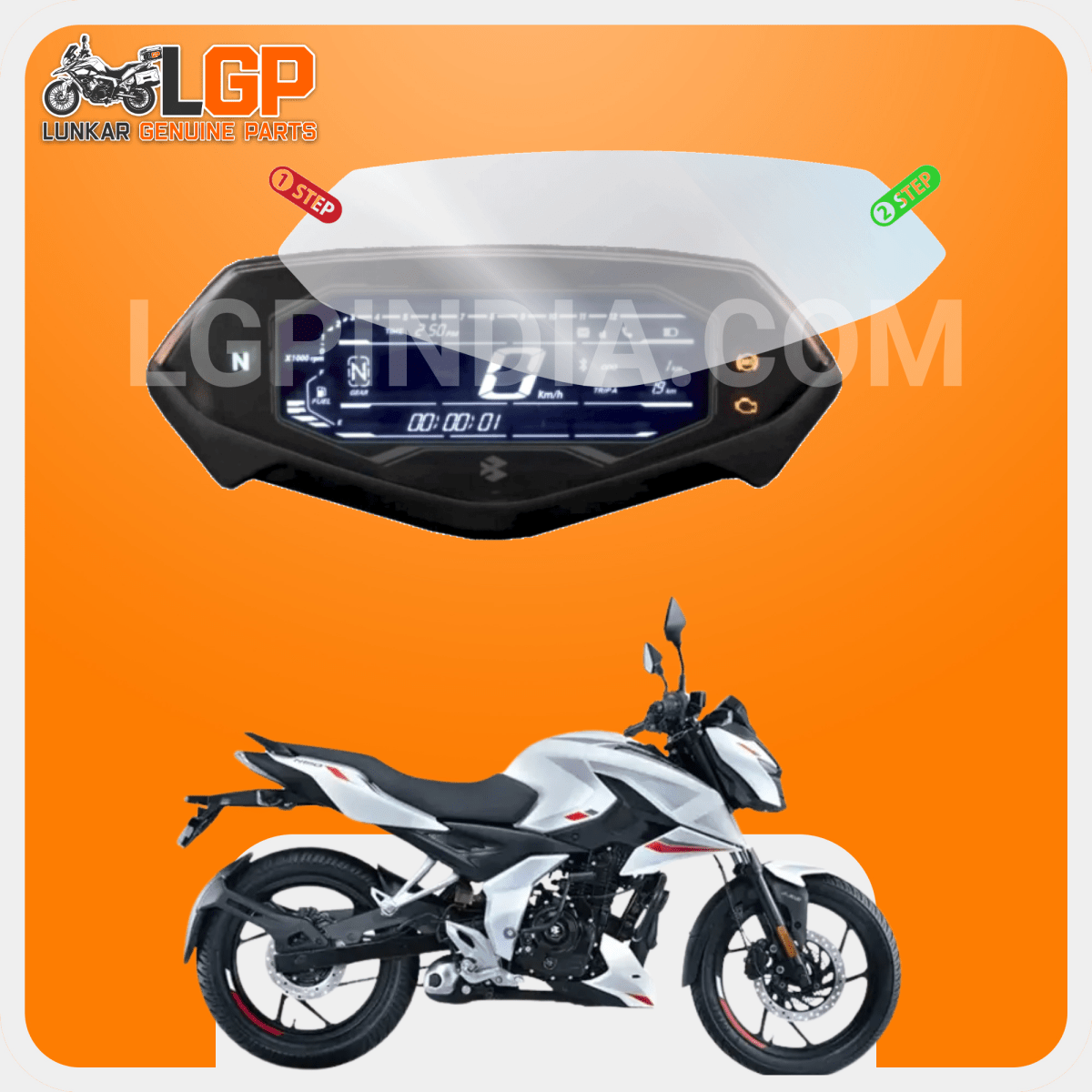 LGP SCREEN GUARD DISPLAY PROTECTOR BAJAJPULSAR N150/ N160/ N250/ F250/ 125/ 150/ 200F 2024+ - LGP India