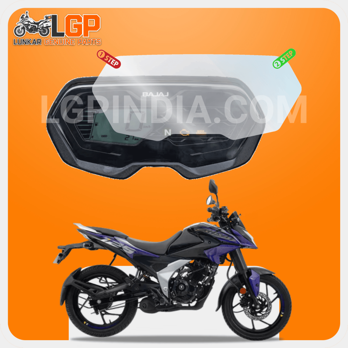 LGP SCREEN GUARD DISPLAY PROTECTOR BAJAJPULSAR N125 - LGP India