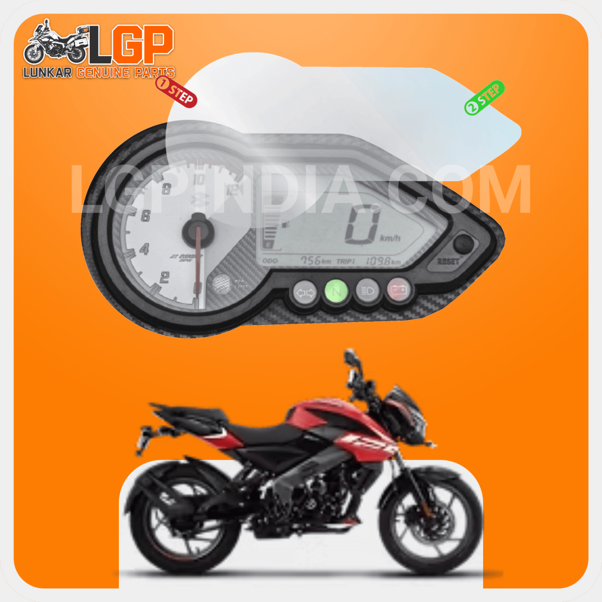 LGP SCREEN GUARD DISPLAY PROTECTOR BAJAJPULSAR 125 / 150 / 180F / 220F - LGP India
