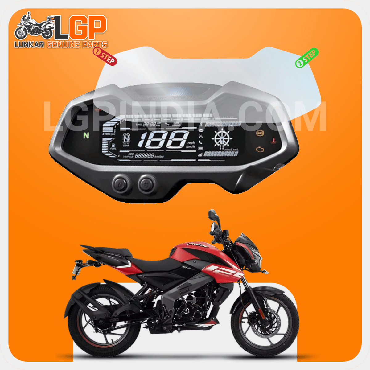 LGP SCREEN GUARD DISPLAY PROTECTOR BAJAJPULSAR NS125 NS160 NS200 SMART CONNECT TFT METER 2024+ - LGP India
