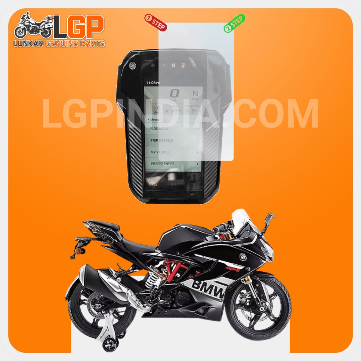 LGP SCREEN GUARD DISPLAY PROTECTOR BMWBMW G310RR ( 2025+)2025+ MODELS - LGP India