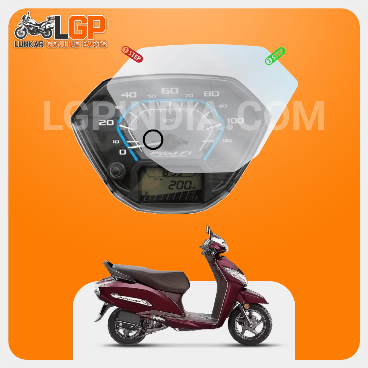 LGP SCREEN GUARD DISPLAY PROTECTOR HONDAACTIVA 125 6G WITH BUTTON HOLE - LGP India
