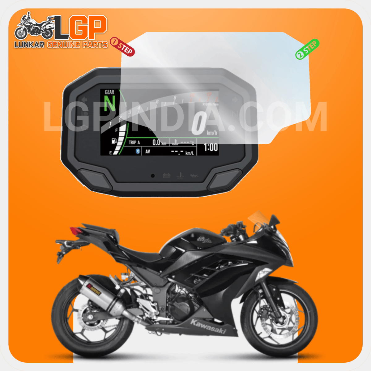 LGP SCREEN GUARD DISPLAY PROTECTOR KAWASAKIKAWASAKI 2020-2021 NINJA 1000SX/ 650/ 10R/ 10RR/ Z650/ Z900/ ZH2 - LGP India