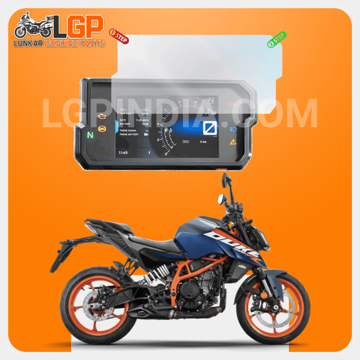 LGP SCREEN GUARD DISPLAY PROTECTOR KTMKTM RC 390 ( UPTO 2023 )/ ADVENTURE 390 - LGP India