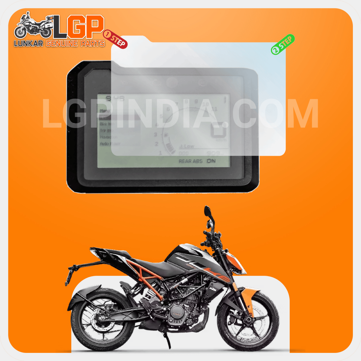 LGP SCREEN GUARD DISPLAY PROTECTOR KTMKTM DUKE 250 - GEN 3 ( 2024+) (BLACK & WHITE DISPLAY) - LGP India
