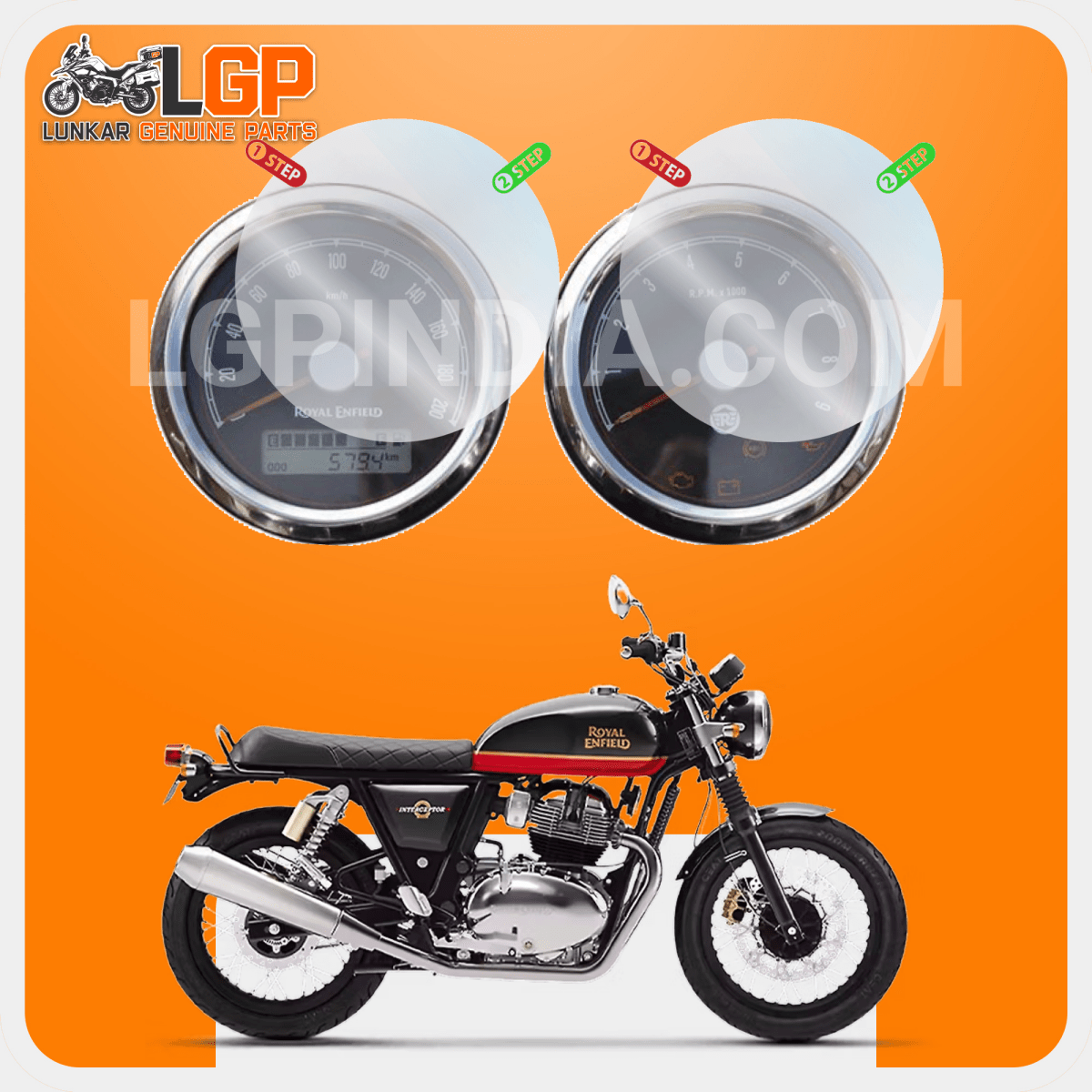 LGP SCREEN GUARD DISPLAY PROTECTOR ROYAL ENFIELDINTERCEPTOR CONTINENTAL GT 650 - LGP India