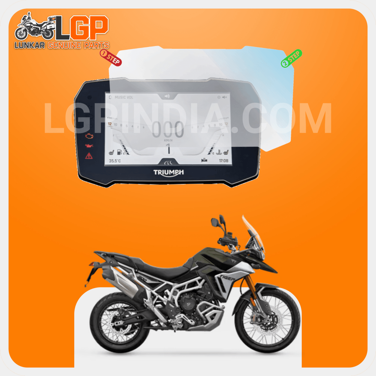 LGP SCREEN GUARD DISPLAY PROTECTOR TRIUMPHTIGER 900 ( 2020 - 2022 ) - LGP India