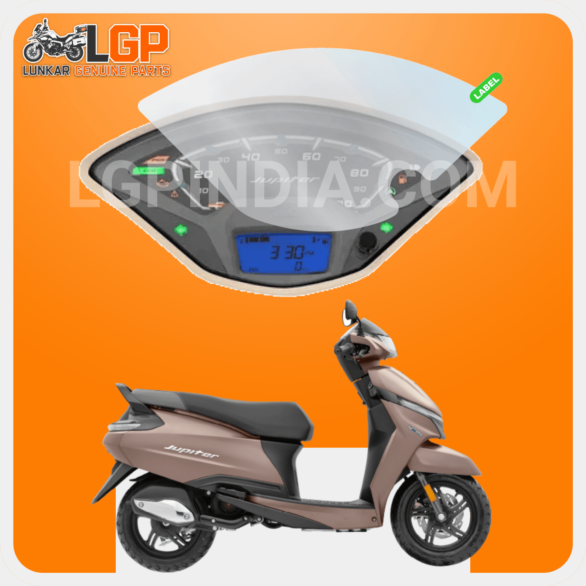 LGP SCREEN GUARD DISPLAY PROTECTOR TVSJUPITER 110 ZX (WITH BUTTON HOLE) - LGP India