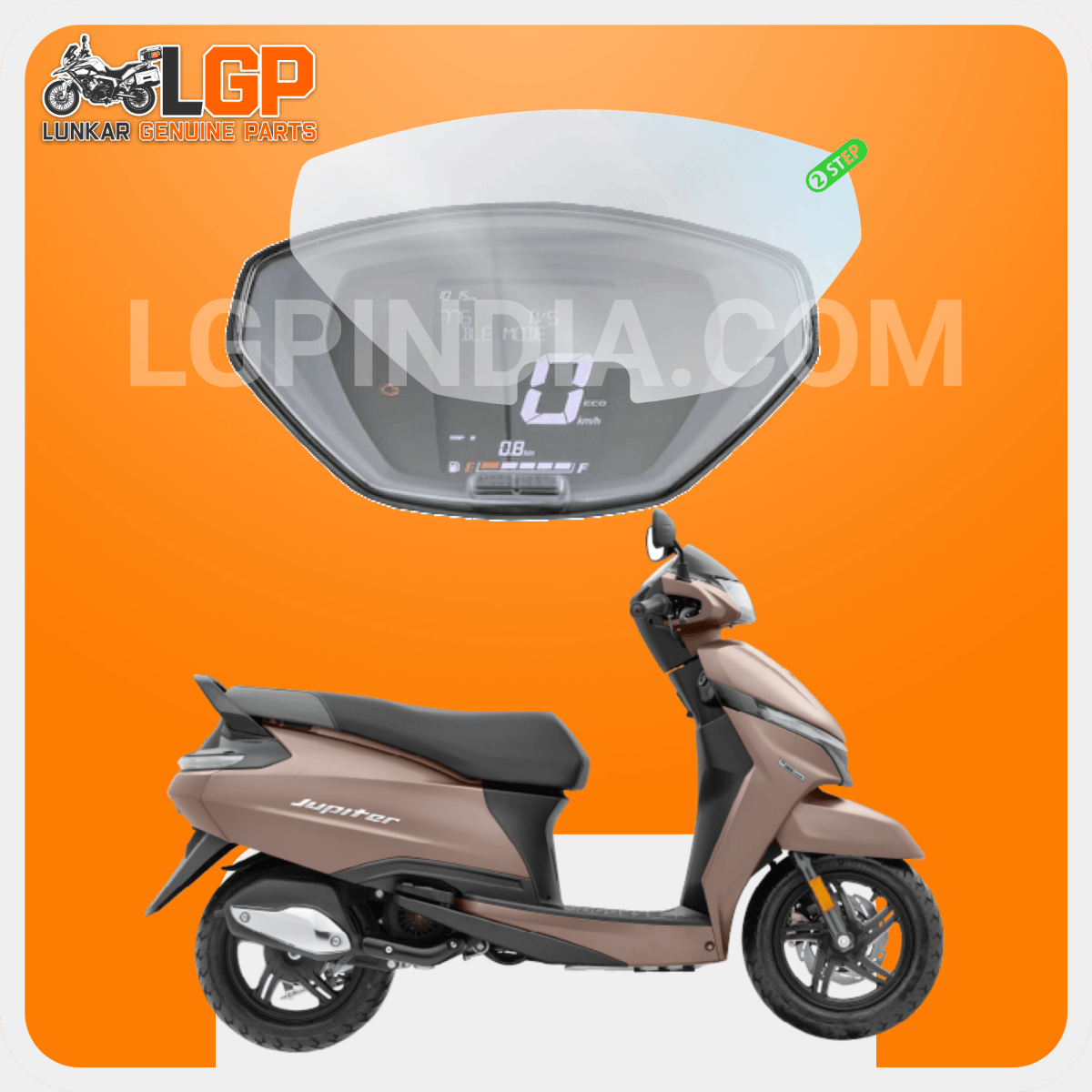 LGP SCREEN GUARD DISPLAY PROTECTOR TVSJUPITER 113 ( SMART XONNECT / WITH BUTTON HOLE) - LGP India