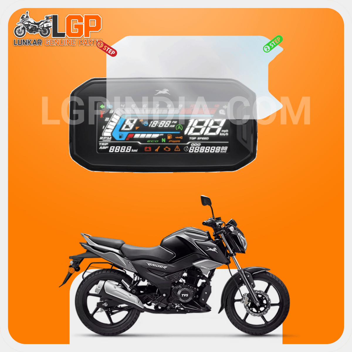 LGP SCREEN GUARD DISPLAY PROTECTOR TVSRAIDER/ RAIDER SSE RAIDER SINGLE & RADEON - DIGITAL METER - LGP India