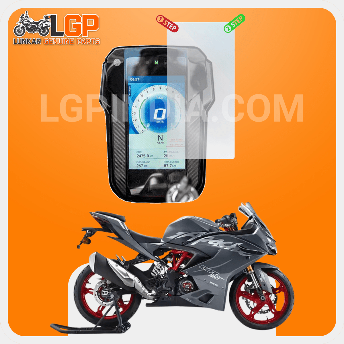 LGP SCREEN GUARD DISPLAY PROTECTOR TVSAPACHE RR 310 - LGP India