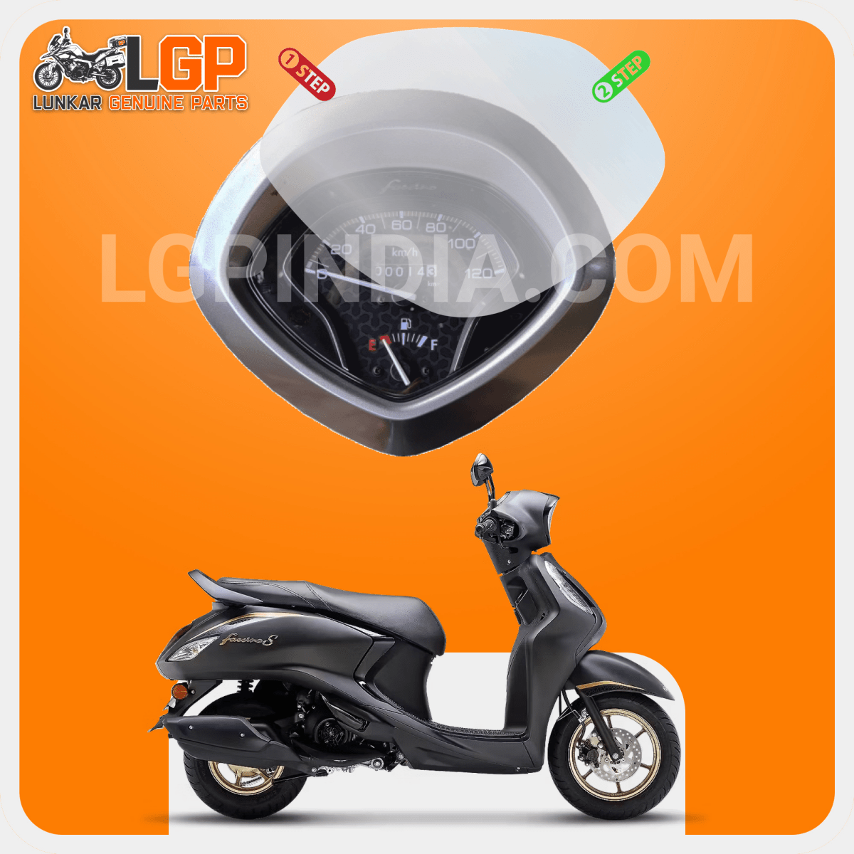 LGP SCREEN GUARD DISPLAY PROTECTOR YAMAHAFASCINO 125 Fi (WITHOUT BUTTON HOLE) - LGP India