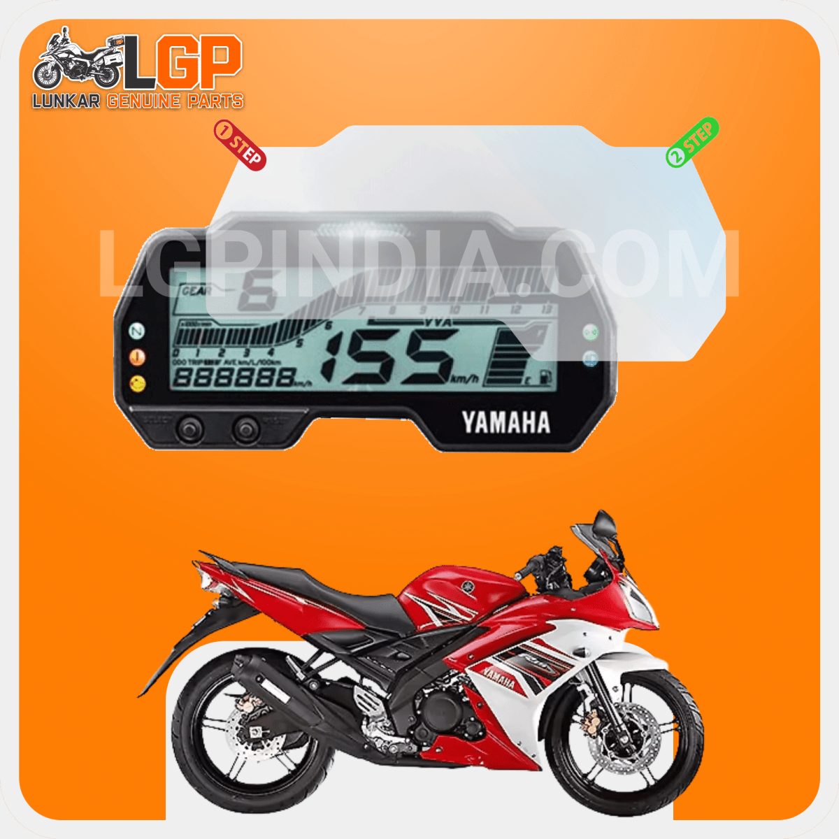 LGP SCREEN GUARD DISPLAY PROTECTOR YAMAHAR15 v3/ R15 S/ FZ v4 / FZS v4 DLX / FZS 2025+ MT v1 / v2 - LGP India
